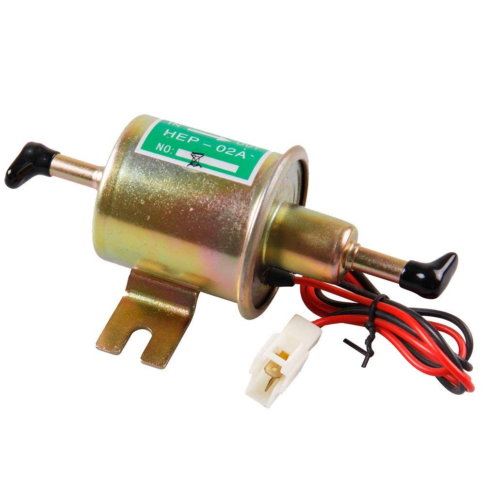 Universal Automotive Modified HEP-02A 12V Heavy Duty Electric Fuel Pump Metal for Gasoline & Diesel (Golden)