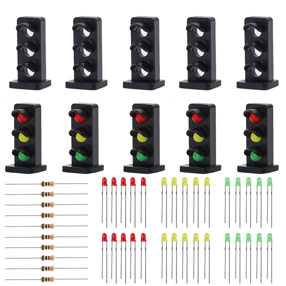 Evemodel JTD20 10 sets Target Faces With LEDs Railway Dwarf signal HO OO Gauge 3 Aspects