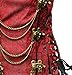 bslingerie® Gothic Punk Heavy Duty Retro Waist Cincher Underbust Corset (S, Red)