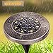 SOLPEX Solar Powered Disk Lights, 8LED Solar Pathway Lights Outdoor Waterproof Garden Landscape Lighting for Yard Deck Lawn Patio Walkway-Warm White (4 Pack)