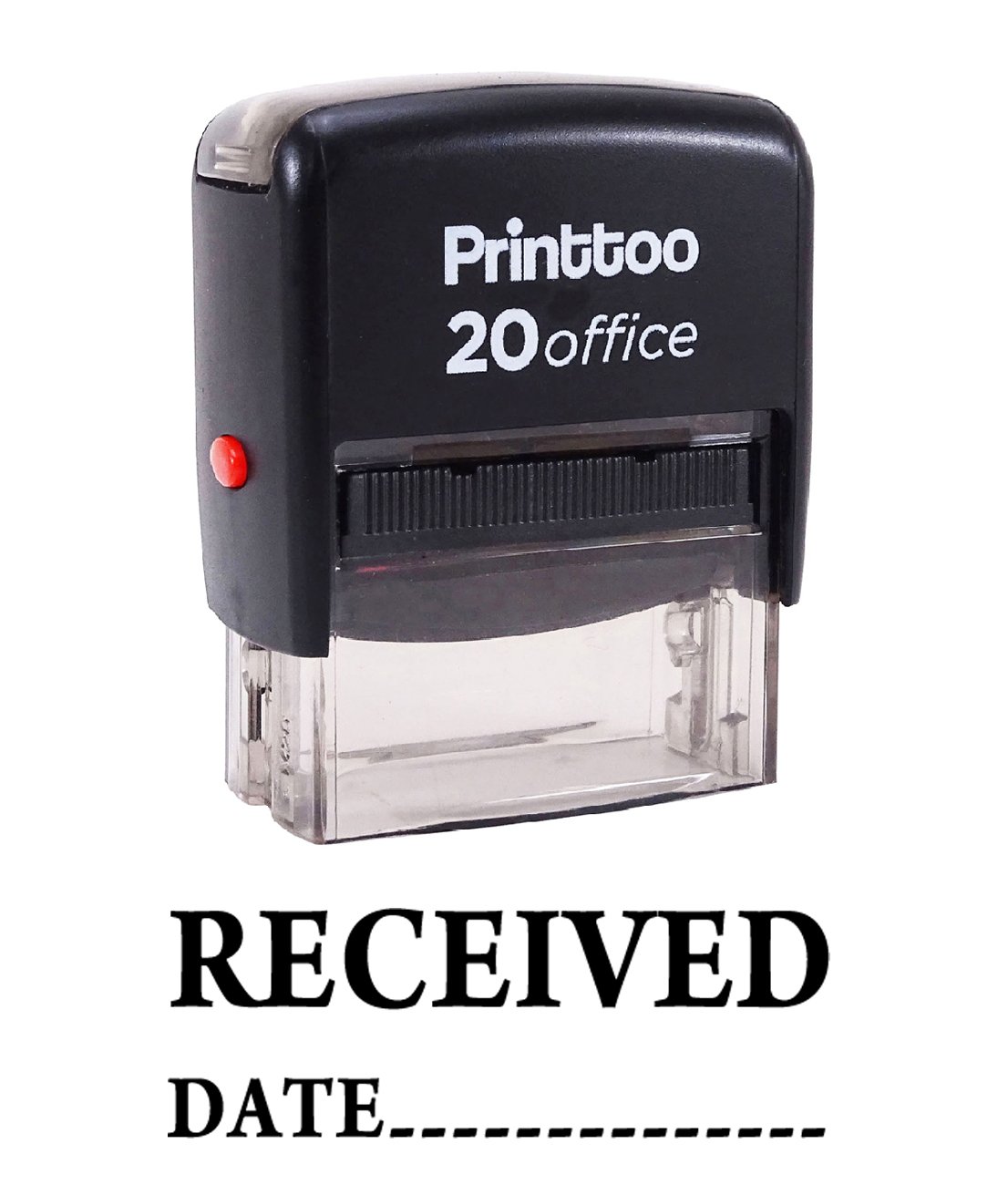 Printtoo Received with Date Self Inking Rubber Stamp Office Stationary Custom Stamp-Black