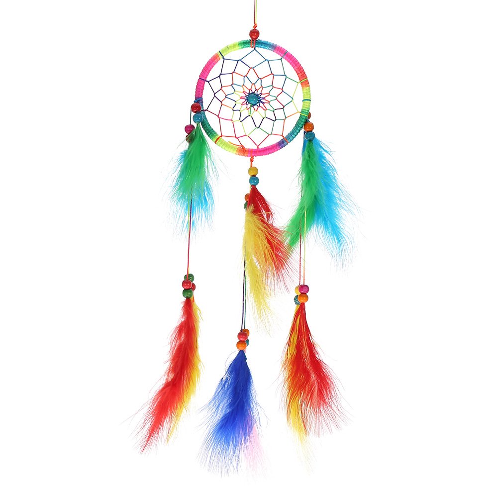 Native American Dream Catcher, Hanging Dream Catcher Children Catcher for Handmade Hanging Pendant Craft Gift Living Room Home Decoration (Multi-color)