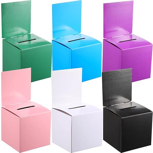 Black Raffle Box 20 Pcs Raffle Ticket Box Cardboard Ballot Box with Slot Raffle Box ...
