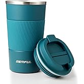 GEMFUL 17oz Travel Coffee Mug To Go Cup with Lid Stainless Steel Insulated Reusable Tumbler Leak Proof Coffee Lovers Gifts for Hot Cold Drinks Women Men Office Car (Blue)
