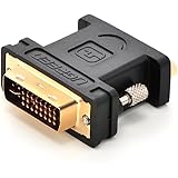 UGREEN DVI-I 24+5 Male to VGA HD15 Female Adapter Gold Plated for Gaming, DVD, Laptop, HDTV and Projector (Black)