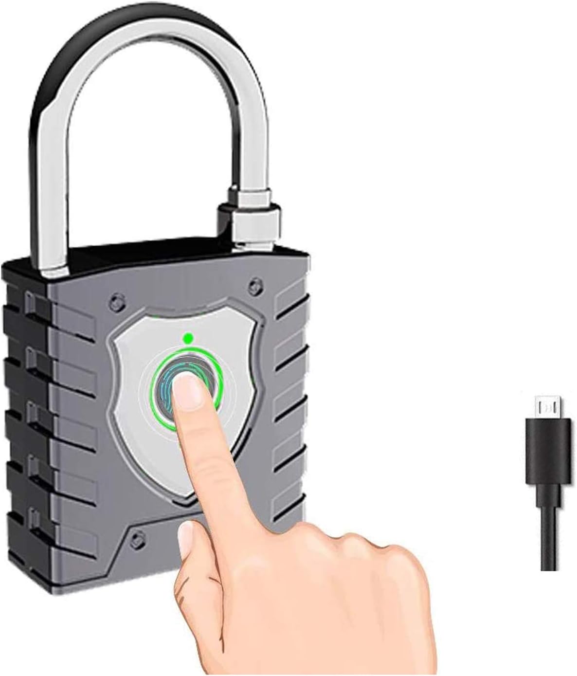 Outdoor Fingerprint Padlock Ip66 Waterproof, Heavy Duty