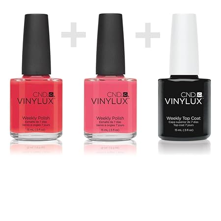 Original CND Vinylux Tequila Sunrise Pack - CND Vinylux Lobster Roll + CND Vinylux Tropix + Top Coat