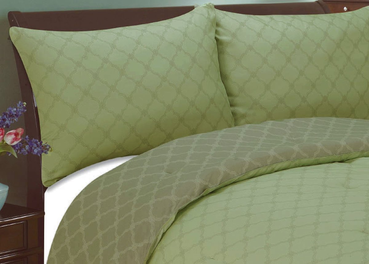 Natural Comfort Luxury Lines Microfiber Reversible Comforter Set, Queen