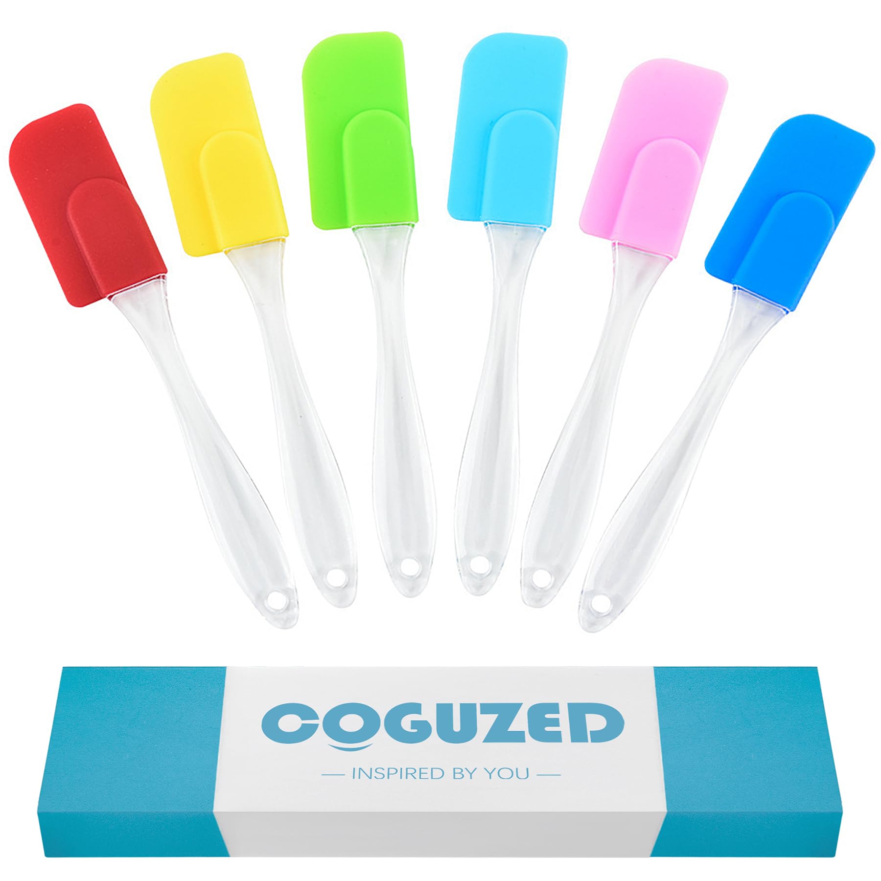 Photo 1 of CoguZed 6 Piece Mini Silicone Spatula Set, Small Rubber Spatulas Handle, Heat Resistant, Non-Stick for Baking, Cooking, Mixing, Perfect Small Spatulas for Kitchen Use