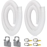Pool Hose for Above Ground Pool, 2 Pcs 1.25" Pump Hoses Replacement Parts | 59" Long, PE Pool Filter Hose, Universal, Weather Resistance, Flexible Water Pipe, Heavy-Duty, with Hose Holder, Metal Clamps