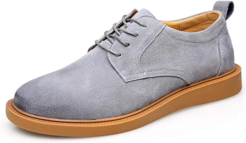 Amazon Phorecys カジュアルシューズ メンズ レースアップシューズ ラウンドトゥ 革靴 紳士靴 スウェード オックスフォード 防滑 おしゃれ レースアップシューズ