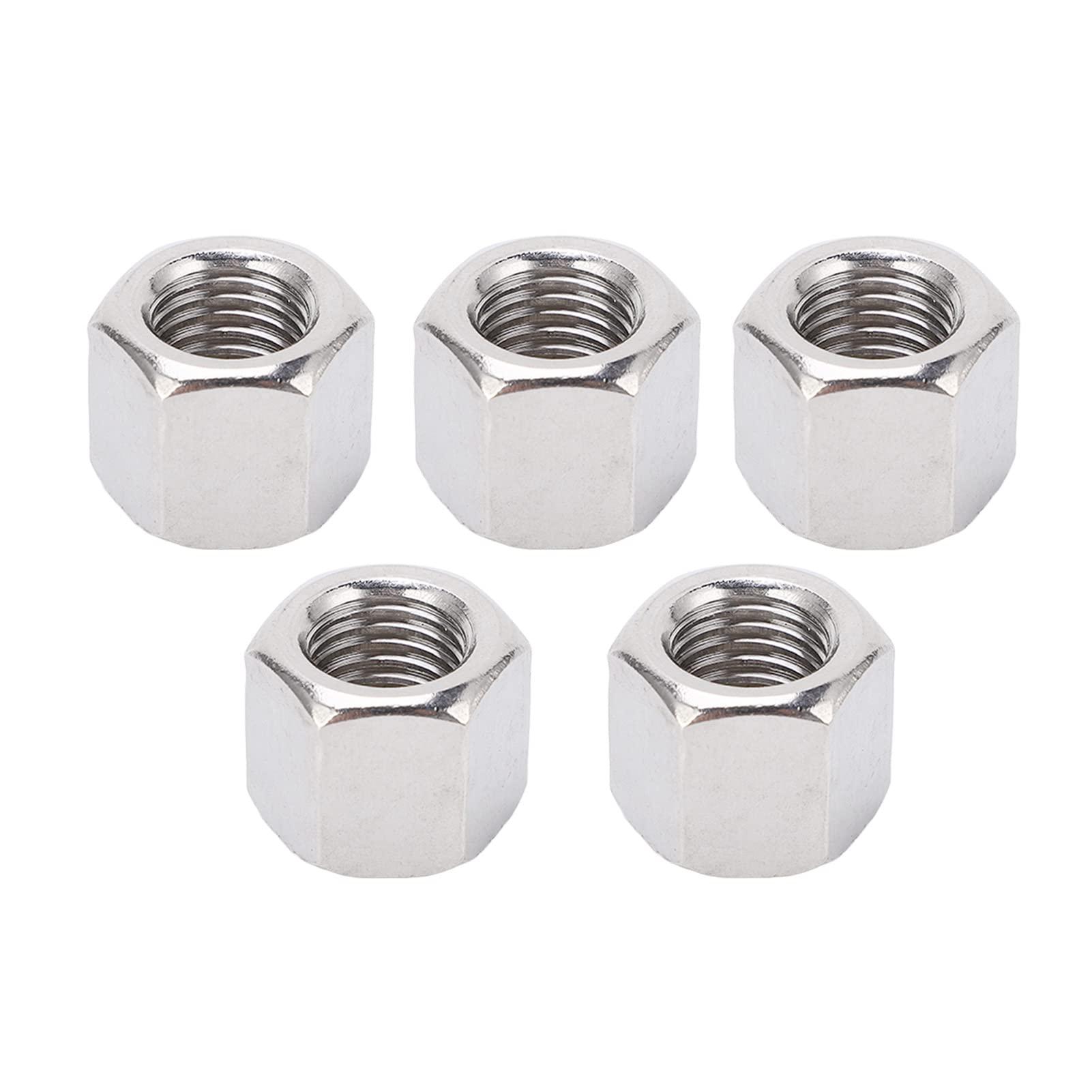 Pack Of 5 M16 X 2.0-Pitch 21mm Length Metric Hex Coupling Nut 304 Stainless Steel Fully Threaded