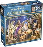 Holiday Glitter A Child is Born Jigsaw Puzzle, 500-Piece