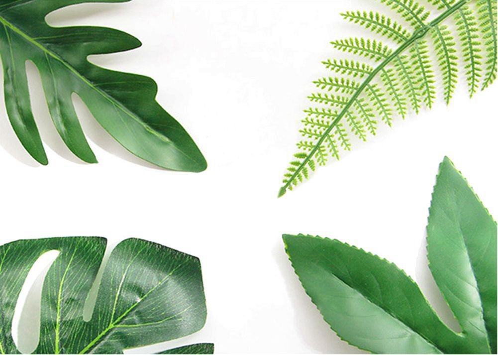 人気ブランドを Ahvoler人工tropical Monstera Leaves Palm Leaf八角形リーフボストンfern Bush植物 フェイク葉緑色植物のルアウパーティーsupplies写真小道具ホームウェディング装飾 組み合わせ4パック B07ctjwfc4 高質で安価 Www Lurin Com