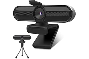 2K Webcam, FHD Computer Streaming Camera with 2K/30fps, 1080P/60fps, Autofocus, Dual Noise-Cancelling Microphones and Tripod,