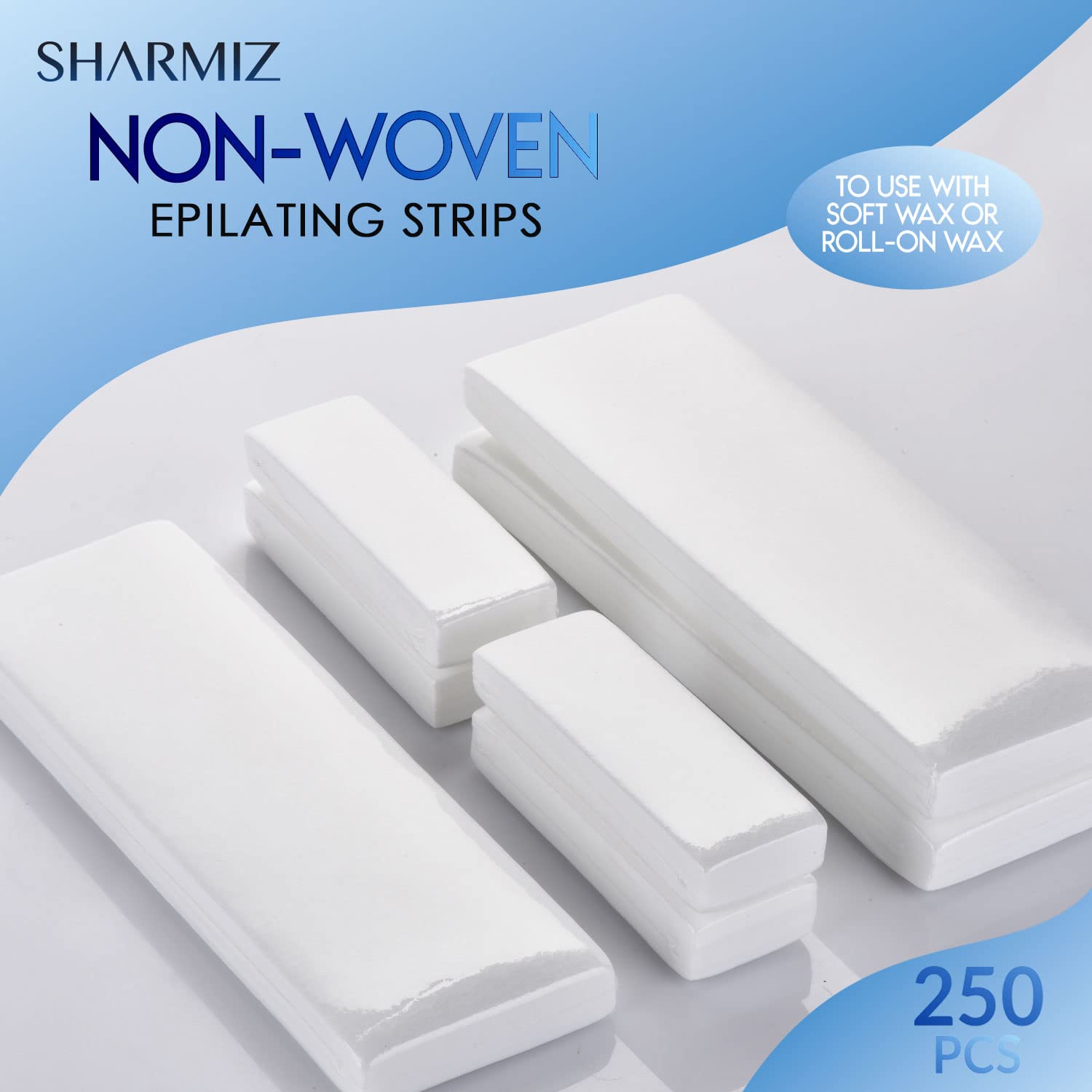Wax Strips 250 Pieces, Body and Facial Waxing Strips for Hair Removal, Waxing for Face and Body
