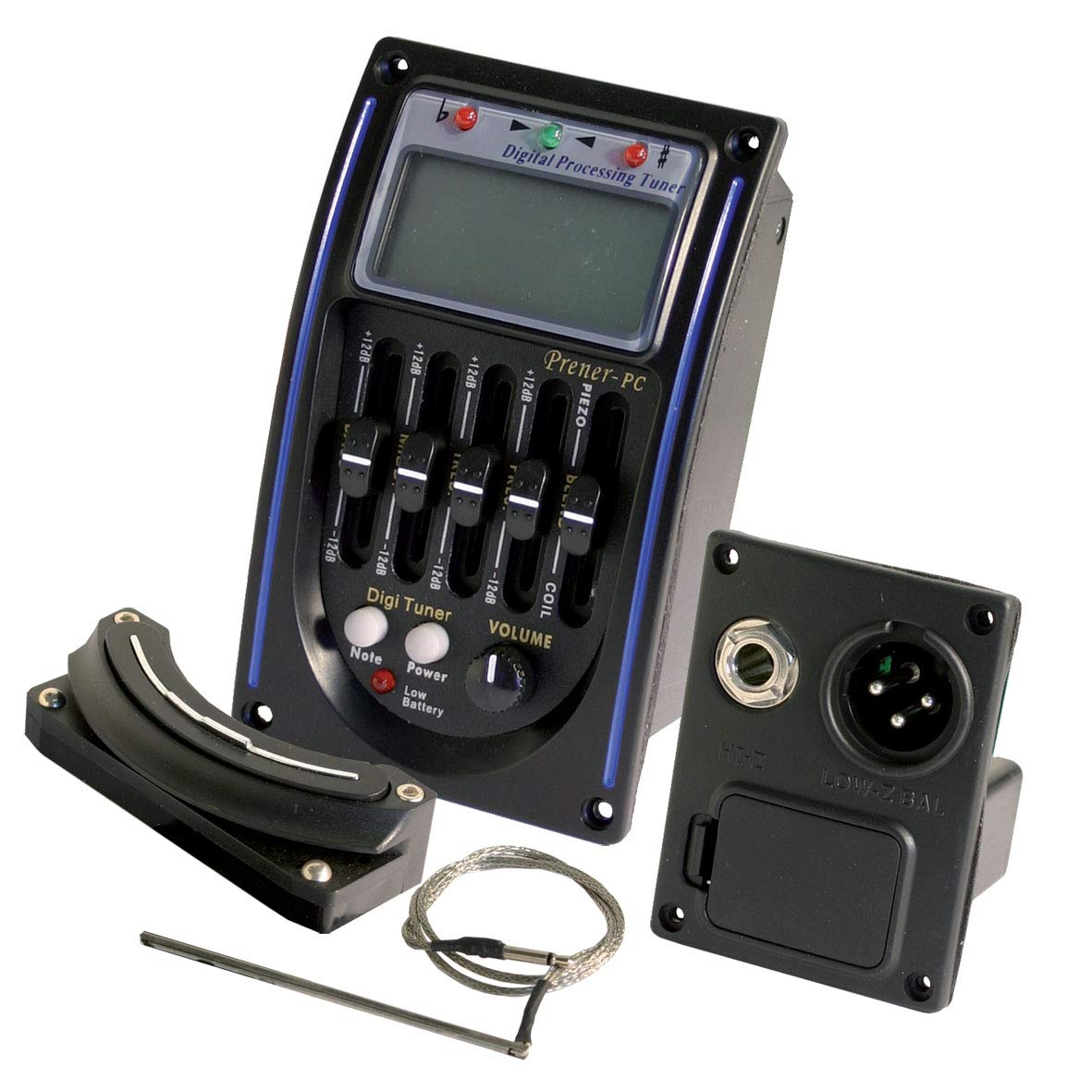 Belcat Prener-PC Acoustic Guitar Preamp - Piezo And Magnetic Pickup - 4-Band EQ