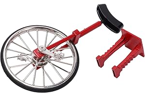 Lwuey Unicycle Model, Portable Mini Unicycle Models Bike Ornament DIY Table Single Wheel Model Simulated Metal Alloy Bicycle Toy Exquisite Workmanship for Creative Game Cool Boy Holder Bookshelf Car