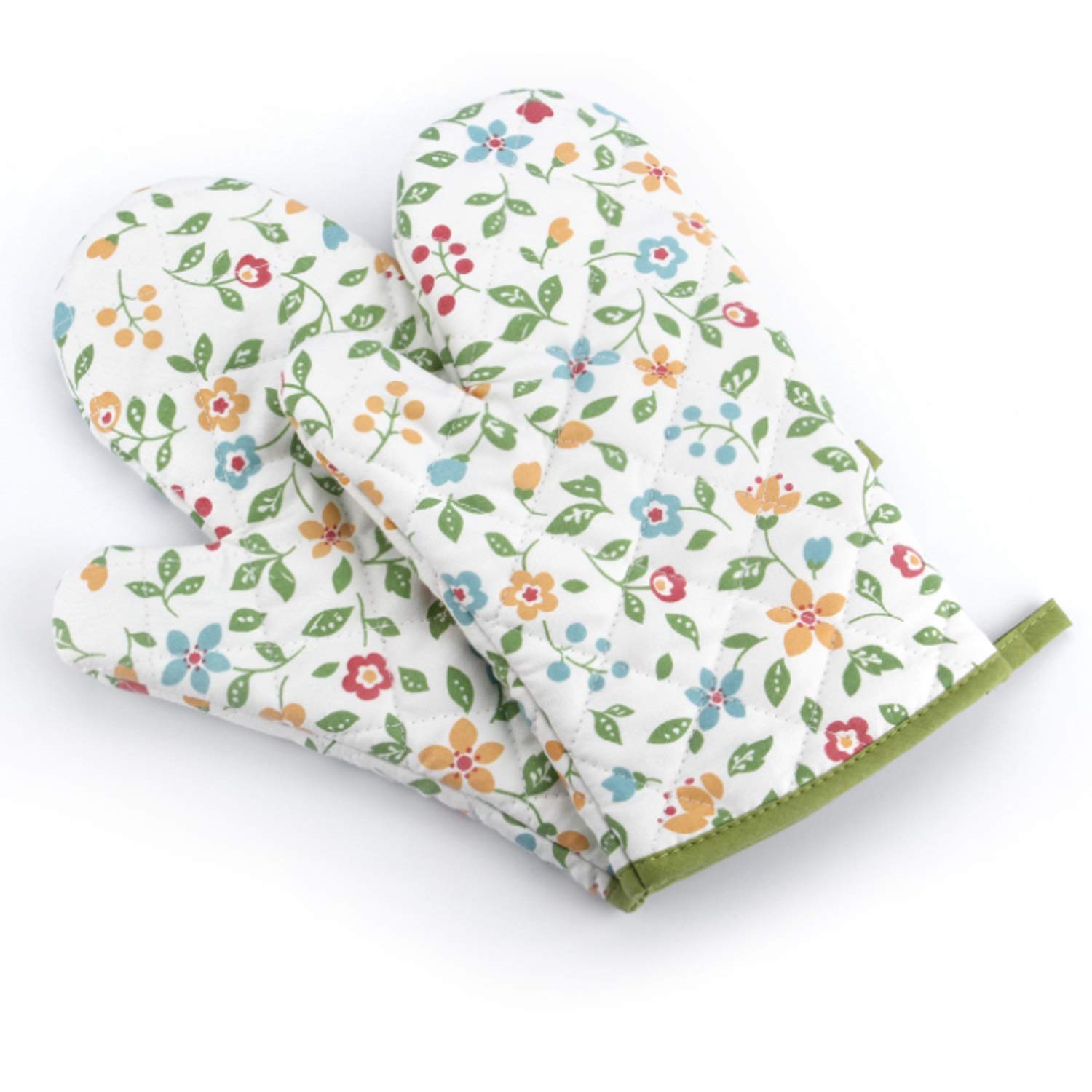 YAZHI-Gloves A Pair of Microwave Oven Glove Silicone Insulated Glove Oven Mitt for Hot Dishes Protection Tool (Color : Green, Size : M)