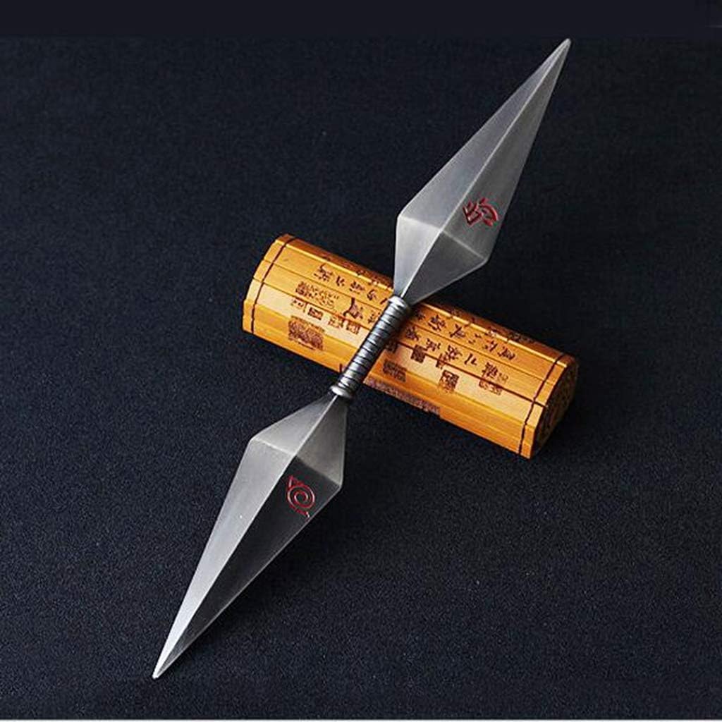 ?No Blade?Kunai Hidan Namikaze Minato Momochi Zabuza Sword Metal Weapon Sword Sabre Model Figure Gift Keychain (I)