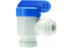 John Guest 3/8 Inch O.D. Tube Size x 1/4 Inch NPTF Speedfit to Female Shut Off Valve, Push to Connect Plastic Plumbing Fitting, PPSV501222WP