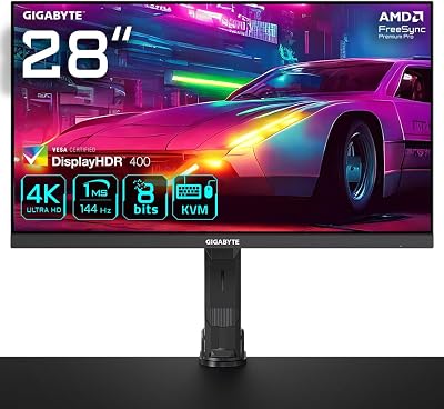 Gigabyte M28UAE EK 28" 4K 144Hz 1ms LED Gaming Monitor HDMI 2.1 FreeSync
