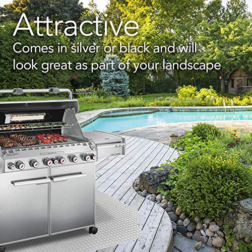 image for Resilia Large Under Grill Mats - Silver, 72 x 48 inches, 12-inch Splat