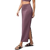 ODODOS Modal Soft Maxi Skirt for Women, Back Slit High Waist Casual Long Pencil Skirts