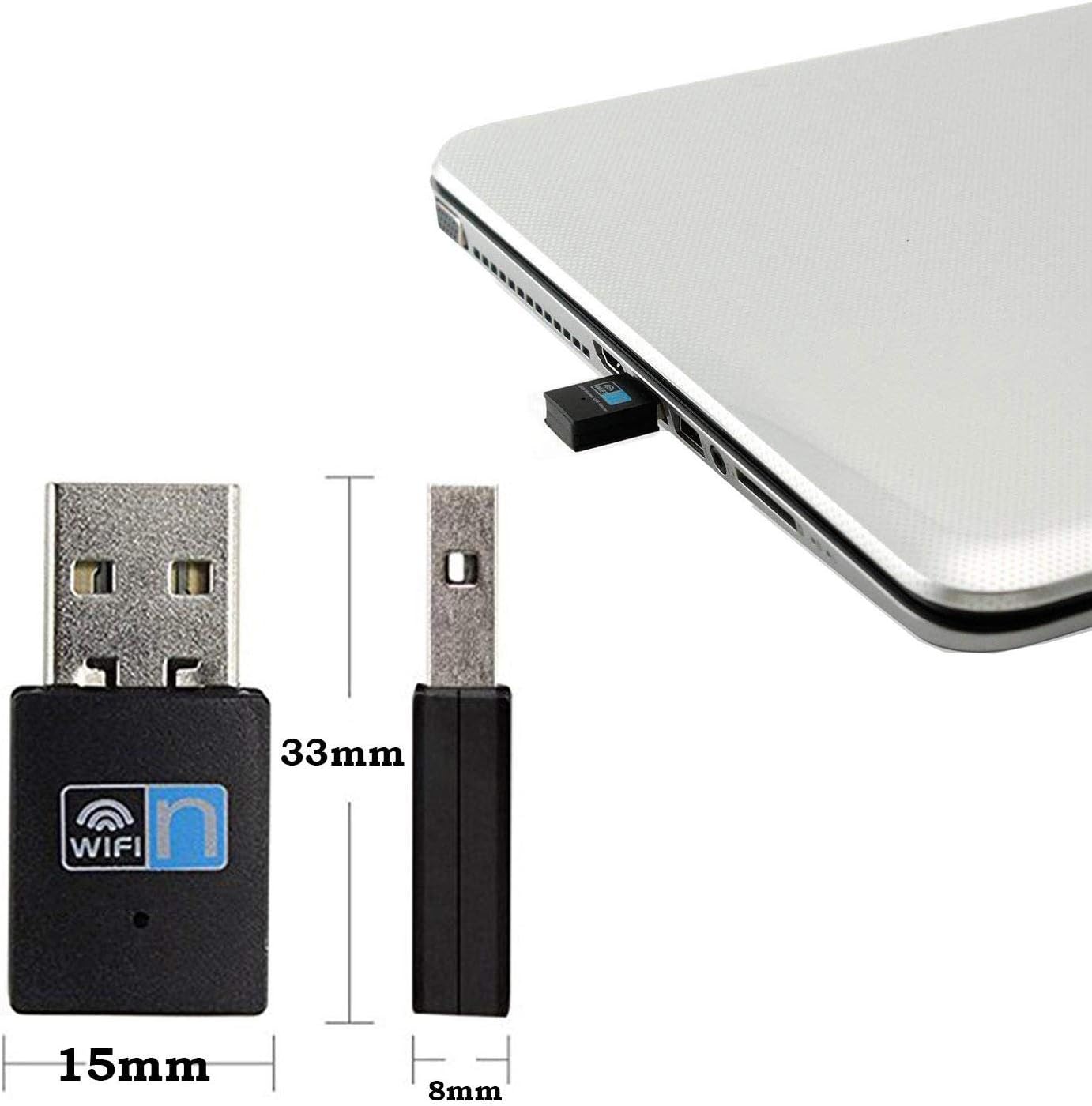 Wireless LAN USB 2.0 Adapter 300 Mbps, Black - Image 4