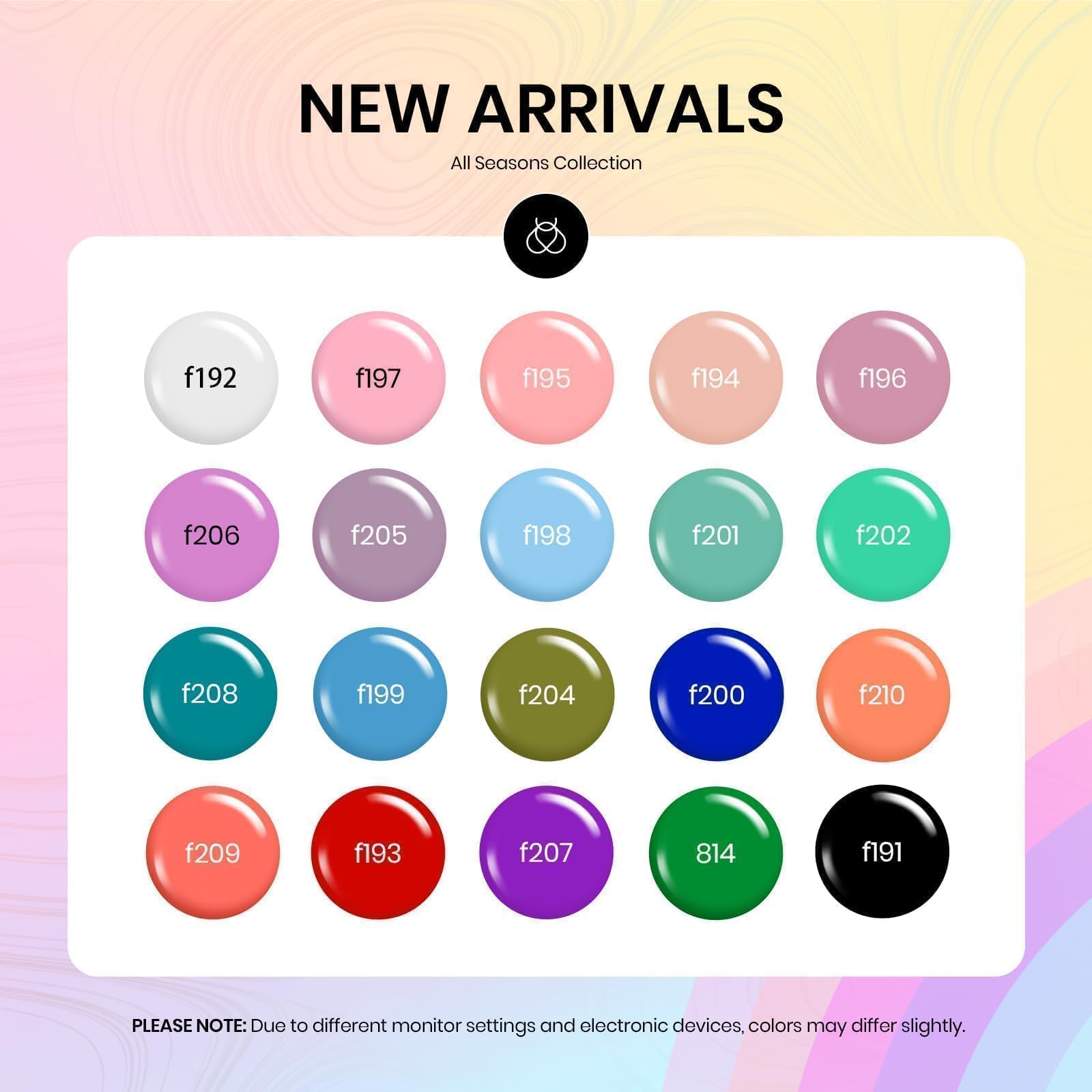 Beetles Gel Nail Polish Set 20 Colors White Black Nude Gel Polish with Gel Base Coat Matte&Glossy Gel Top Coat Trendy Colors Uv LED Lamp Gel Nails for Women - Image 2