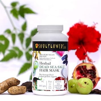 Soulflower Herbal Dead Sea Salt Hair Mask For Deep Scalp
