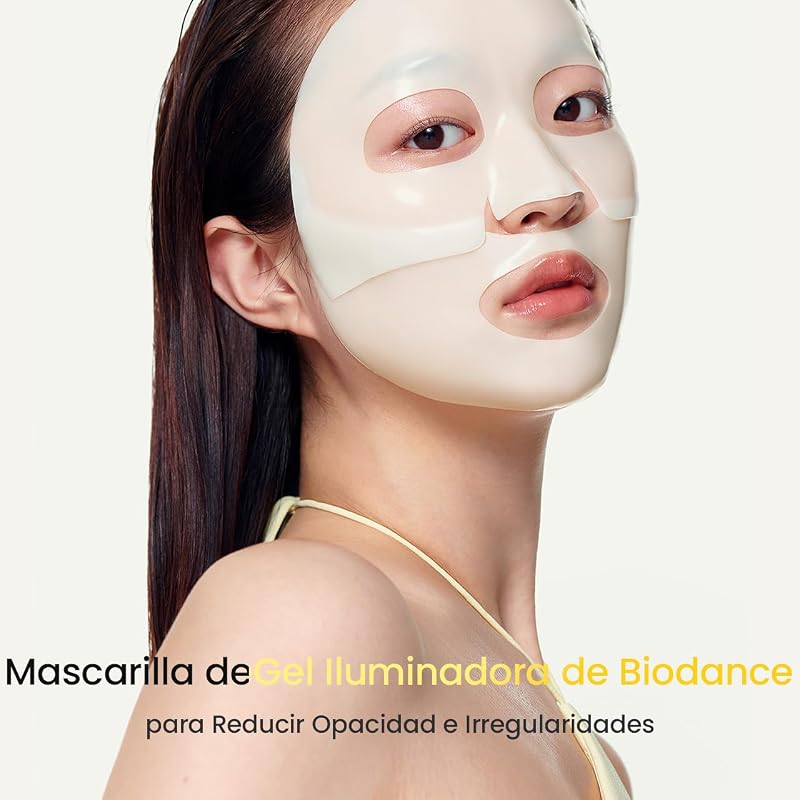 Mascarilla Radiant Vita C con Niacinamida: Mascarilla Facial de Hidrogel Nocturna, Iluminadora y Correctora de Tono, Skincare Coreano, 4 unidade