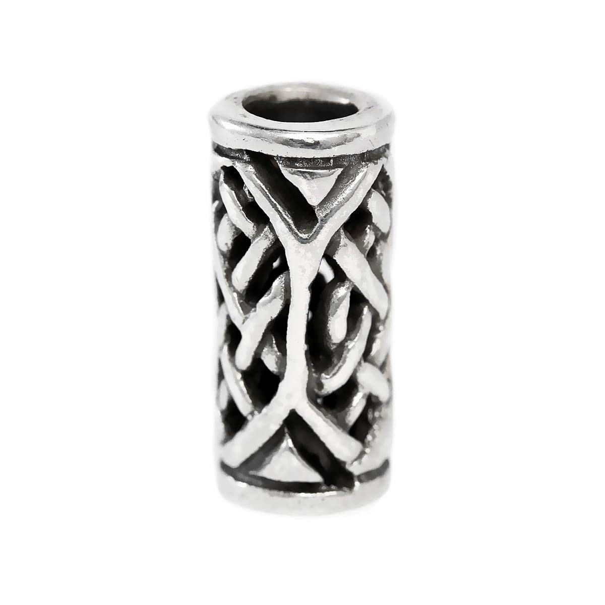 NKlaus 2x 925 Sterling Silver Celtic Gothic Beard Bead Alanna large 40335