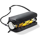 simptech Crossbody Bag With Bottle Holder Fanny Pack Sling Chest Bag Dual Main Pocket Water Resistant Waist Pack for Women Men Travel, Daily Use, Cycling, Hiking (New Black)