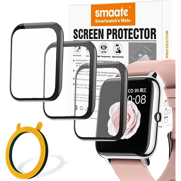 E ECSEM Cinturino In Silicone Per Smartwatch Popglory P22 – Sgancio Rapido, Adatto A Polsi 5.6-22.1 Cm