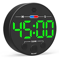 Large LED Digital Timer, Magnetic Countdown Loud