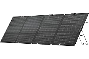 EF ECOFLOW 220 Watt Portable Solar Panel, 25% High Conversion Efficiency N-Type Solar Cell, NextGen Foldable Solar Panel with Adjustable Kickstand, IP68 Waterproof for Camping RV Off Grid System