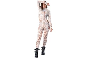 Sipumia Unisex Cosplay Halloween Bodysuit 3D Printed Party Skinny Catsuit Costume Outfit