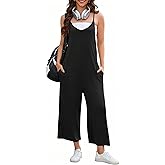 MAKABO Summer Floral Jumpsuits for Women, 2026 Casual Boho Rompers with Pockets, Beach Vacation Fashion Beach Outfits