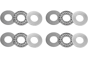 uxcell AXK1226 Thrust Needle Roller Bearings with Washers 12mm Bore 26mm OD 2mm Width 4pcs