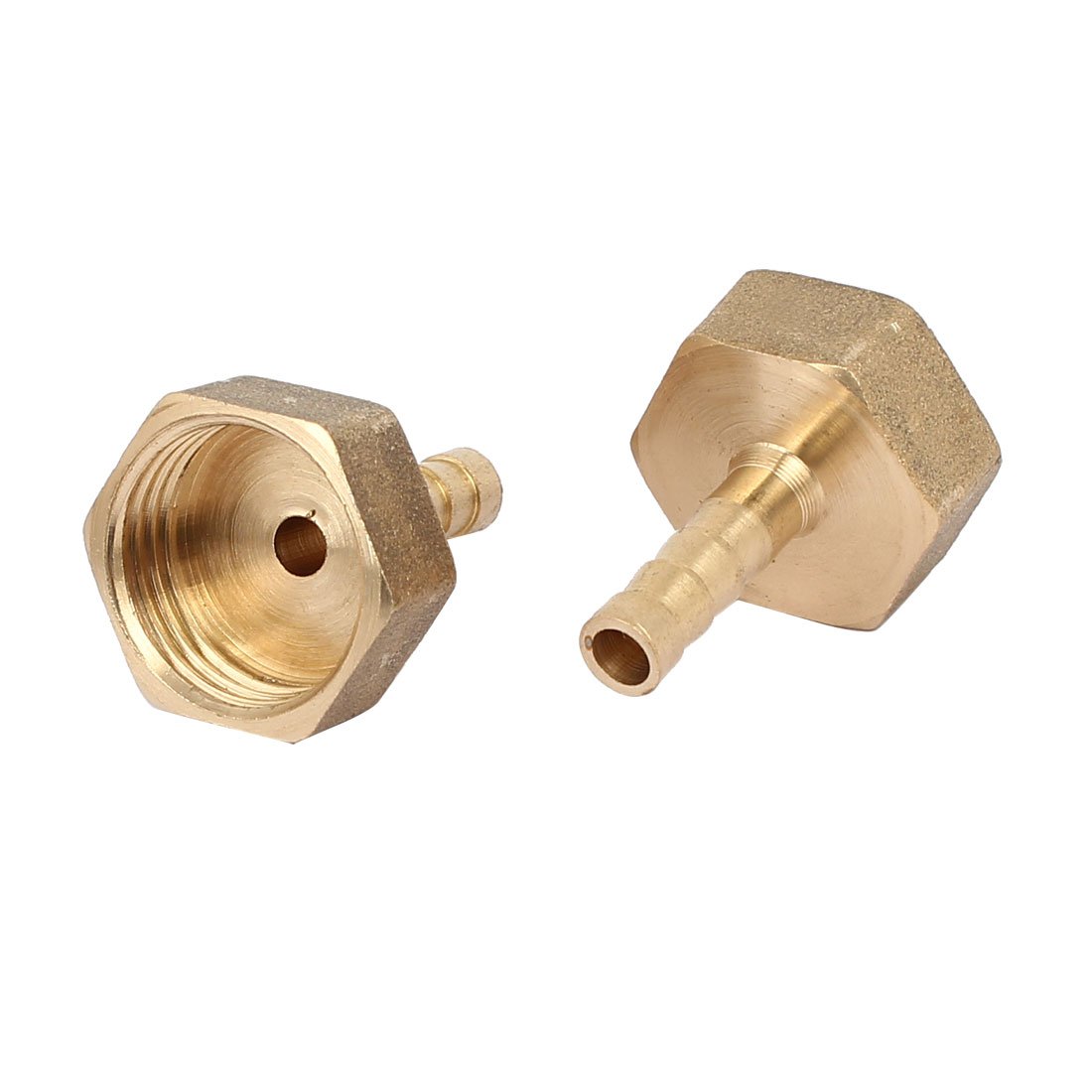 Sourcingmap 1/2BSP Female Thread 6mm Hose Barb Brass Tubing Coupler Connector Fitting 2pcs