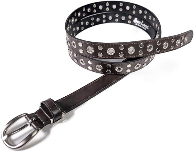 Amazon ロング ベルト Sealand スタッズ ベルト レディース ウエスト130cmまで 幅25mm ブラウン 日本製 ベルト 通販