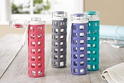 Ello Syndicate Glass Water Bottle with One-Touch