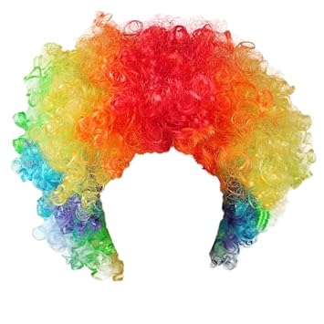 wallpapers Transparent Background Clown Wig txin halloween afro clown curly circus hair colorful halloween costume wig 70 s 80 s retro disco multicolor