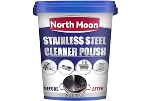 Chuichuagf Stainless Steel Cleaner Paste,Stainless Steel Cleaner Paste Cookware Stain Remover and Cleaning Cream for Pots and