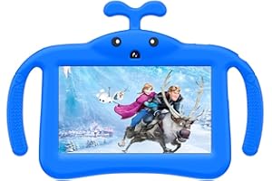 QDDQ Kids Tablet, 7 inch Android 12 Tablet for Kids, 3GB RAM 32GB ROM, Toddler Tablet with Bluetooth, WiFi, Parental Control, Dual Camera, GMS, Shockproof Case, Kids App Pre-Installed (Dark Blue)