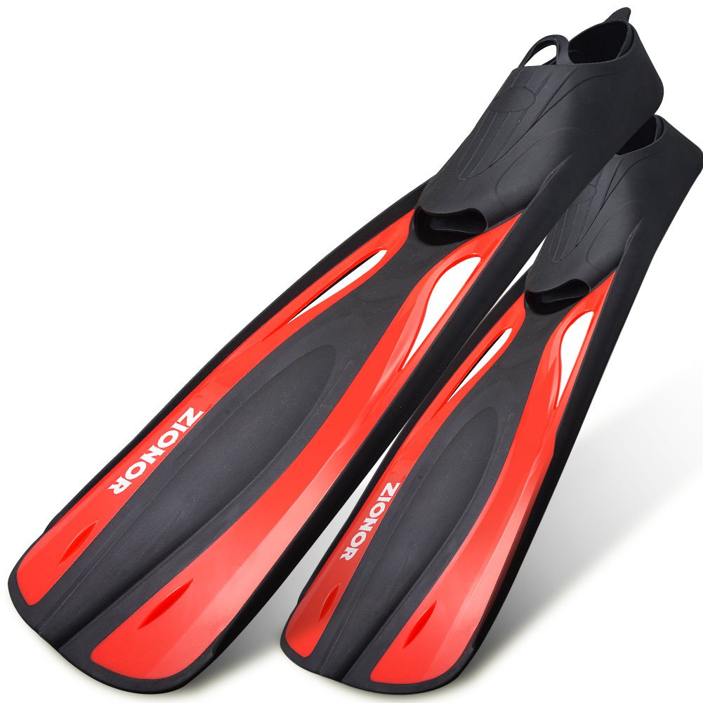 ZIONOR F1 Diving Snorkel Short Fins Flippers for Men Women Adjustable