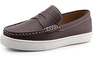 starmerx Boys Dress Shoes Kids Casual Loafers Slip On Unisex-Child Sneakers
