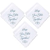 W&F GIFT Wedding Handkerchief - 12" x 12" - Something Blue for Bride on Wedding Day