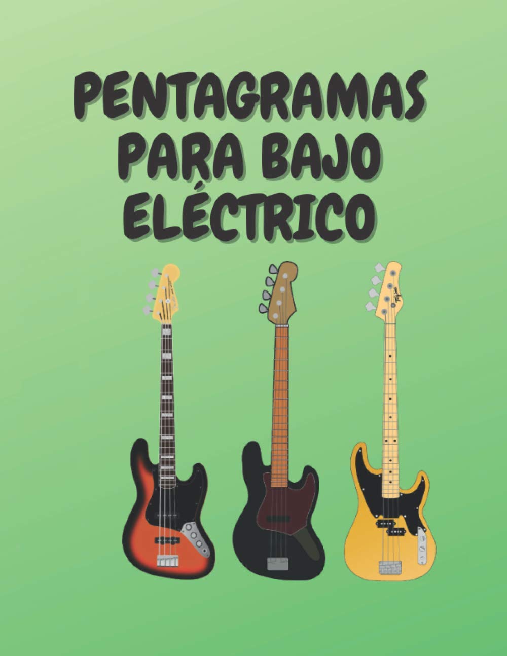 Amazon.com: PENTAGRAMAS PARA BAJO ELÉCTRICO: Cuaderno De Tablaturas En  Blanco Para Bajo Eléctrico de 4 Cuerdas. Contiene 8 Tablaturas Por Página Y  Un Tamaño De 8,5 x 11\